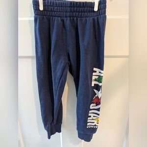 Converse Allstar Navy Blue Joggers with Dinosaur Graphic, 3T
